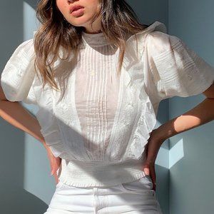 Sunday Best Tea Blouse Romantic puff-sleeve blouse